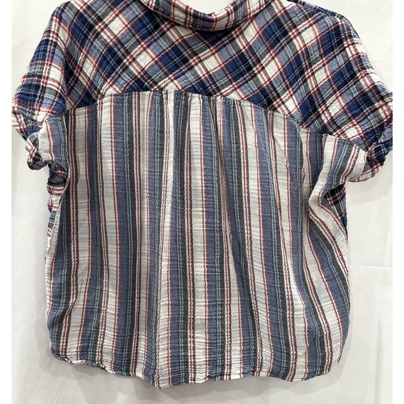 William Rast Blue and Red Plaid Blouse - Picture 8 of 16